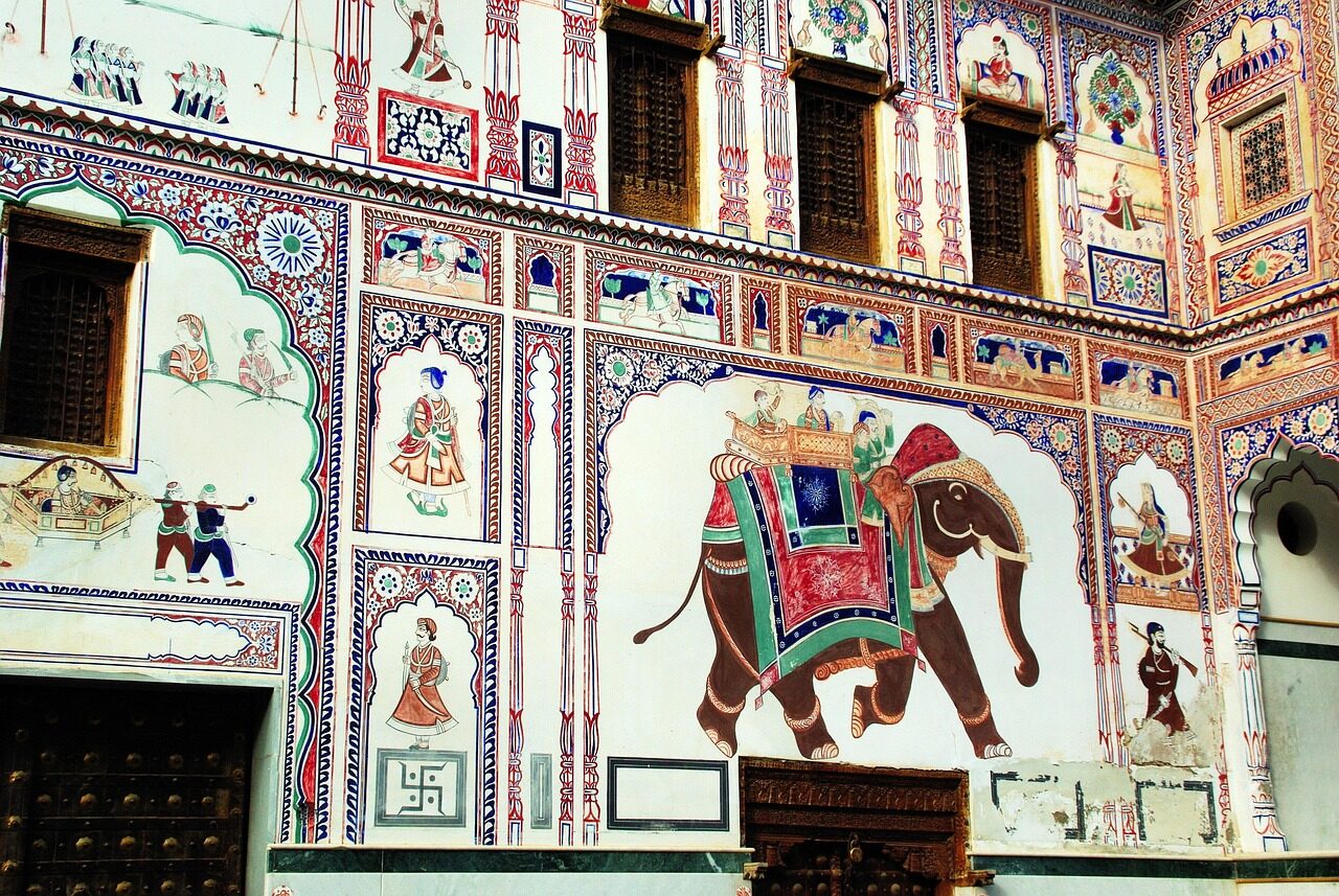 india, rajastan, shekawati, mandawa, fresco, mural, paintings, decoration, mandawa, mandawa, mandawa, mandawa, mandawa